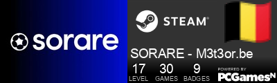 SORARE - M3t3or.be Steam Signature