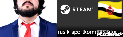 rusik sportkommentator 1g. Steam Signature