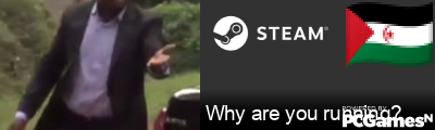 Why are you running? Steam Signature