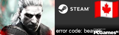 error code: beaver Steam Signature