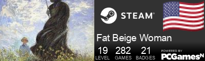 Fat Beige Woman Steam Signature