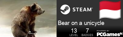 Bear on a unicycle Steam Signature