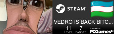 VEDRO IS BACK BITCHES Steam Signature