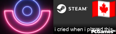 i cried when i played this game Steam Signature
