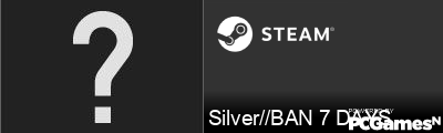 Silver//BAN 7 DAYS Steam Signature