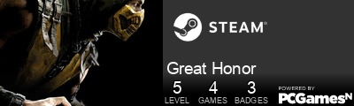 Great Honor Steam Signature
