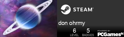 don ohrmy Steam Signature