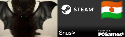 Snus> Steam Signature